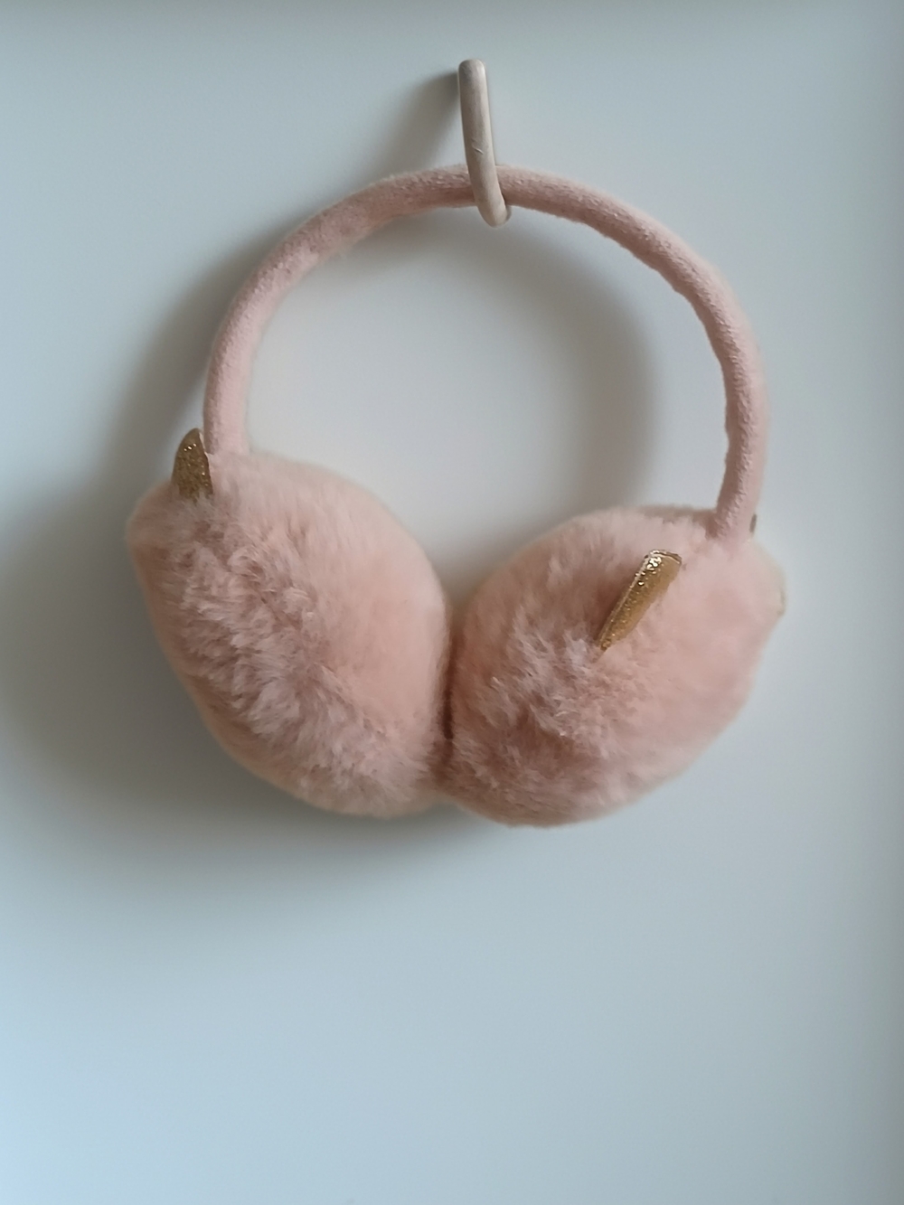 Girls Gap Pink Faux Fur Cat Ear Earmuffs  Headband